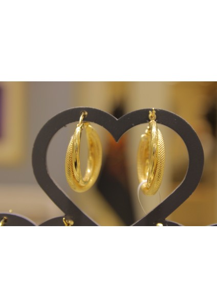 14 Ayar Altın 4,06 gr Sarmal Halka Küpe