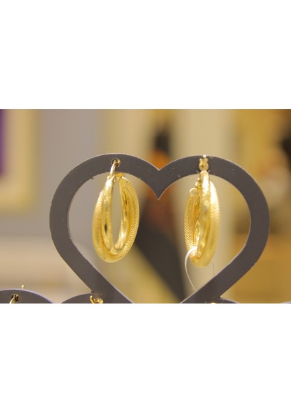 14 Ayar Altın 4,06 gr Sarmal Halka Küpe modelleri