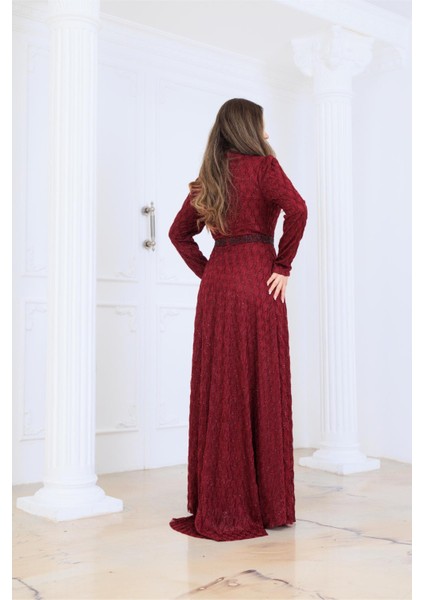 Lina Abiye Elbise Bordo ELB80 fırsatları