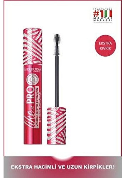 Like A Pro Maskara Hacim Verici Özellikte Büyük Boy Siyah Renk fırsatları