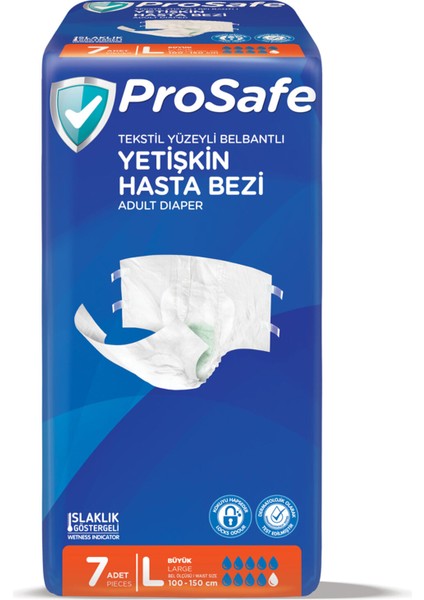 Prosafe Belbantlı Hasta Bezi Büyük 7'li 3 Adet
