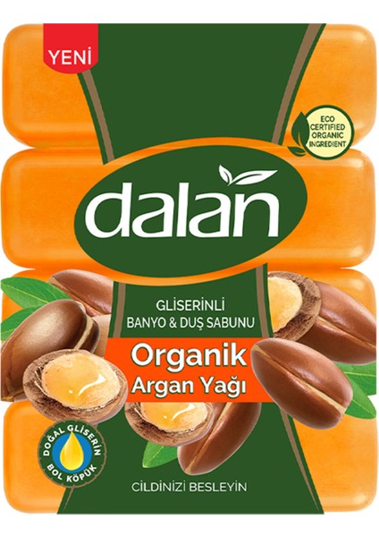 Organik Argan Oil Gliserinli Banyo & Duş Sabunu 4X150 G 4 Adet