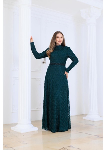 Lina Abiye Elbise Yeşil ELB80