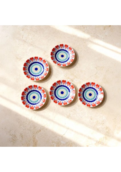 Porselen Acem 6'lı Çay Tabağı Seti Mix 3232 fiyatları