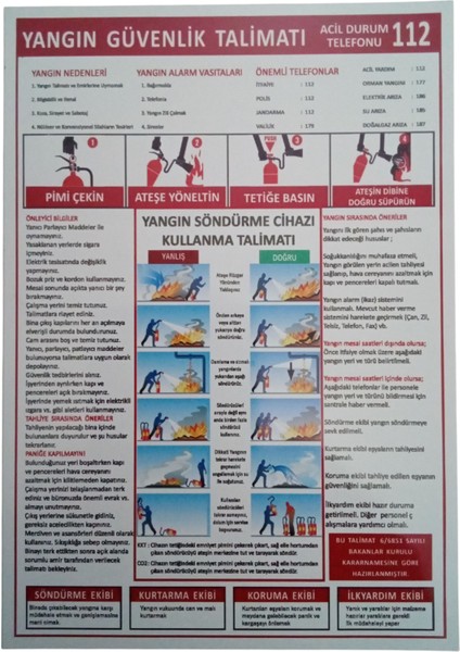 6kg Yangın Tüpü Veyangın Tüpü Kullanım Talimatı 2li Set modelleri