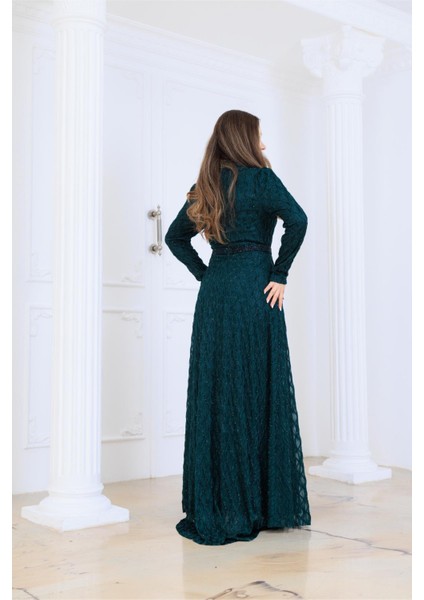 Lina Abiye Elbise Yeşil ELB80 fırsatları