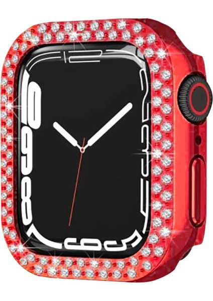 OMR02 Apple Watch 42MM Taşlı Kasa - Kırmızı