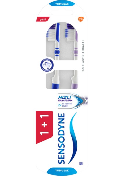 Hızlı Rahatlama 1+1 Diş Fırçası Yumuşak 4 Adet