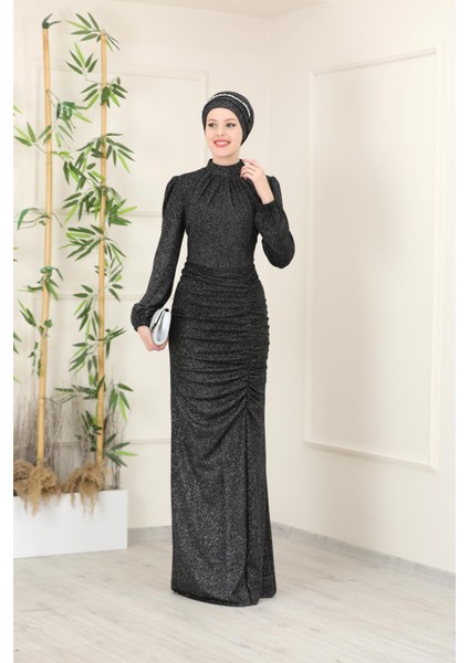 Rüya Abiye Elbise Siyah ESM16
