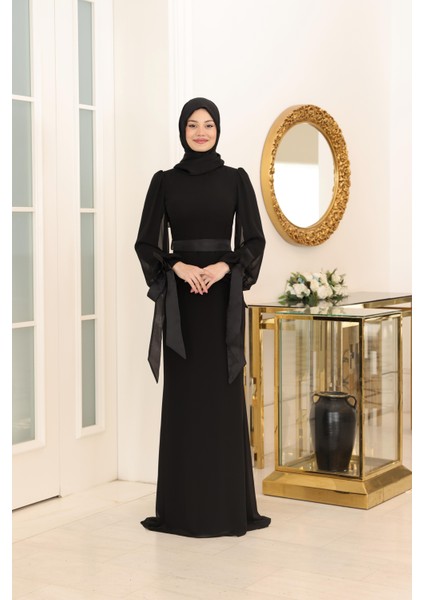 Firuze Abiye Siyah SN110