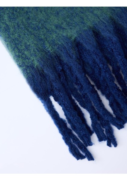 Lacivert Yumuşak Dokulu Püsküllü Atkı fiyatları