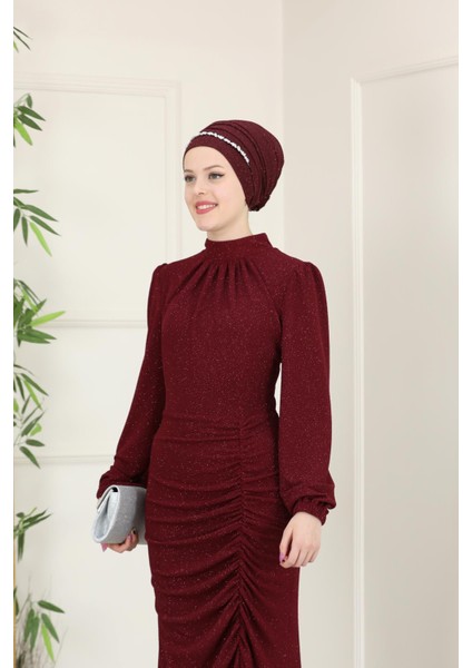 Rüya Abiye Elbise Bordo ESM16 fiyatları