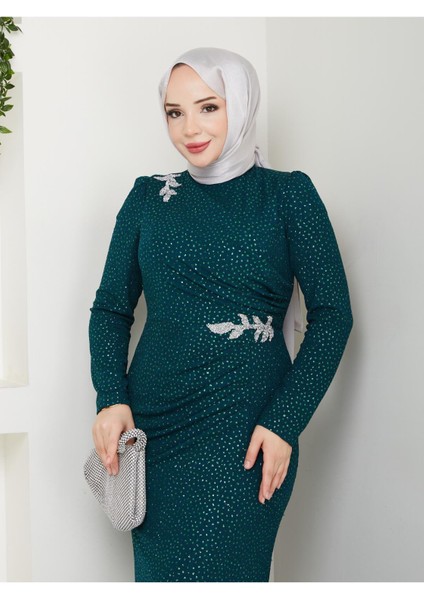 Puantiyeli Masal Abiye Zümrüt ESM14 modelleri