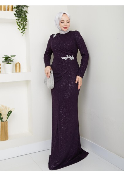 Puantiyeli Masal Abiye Mor ESM14 fiyatları