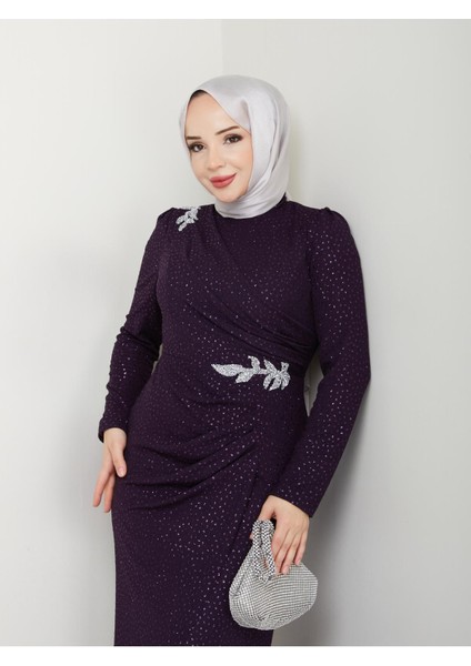 Puantiyeli Masal Abiye Mor ESM14 indirimleri