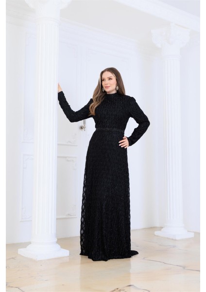 Lina Abiye Elbise Siyah ELB80