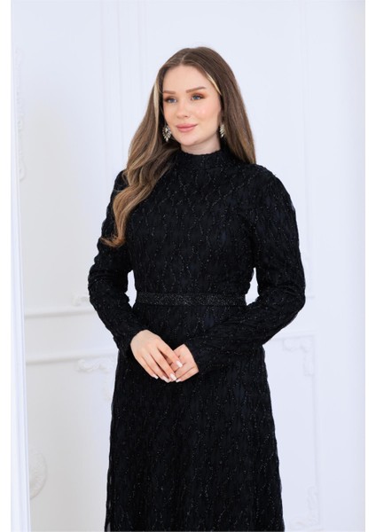 Lina Abiye Elbise Siyah ELB80 modelleri