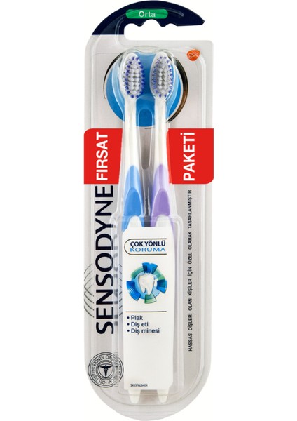 Çok Yönlü Koruma 1+1 Diş Fırçası - Orta