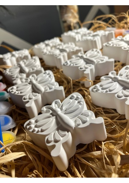 12 Adet Kelebek Taş Boyama Seti Etkinlikler Çocuk Gelişimi El Becerisi Gelişimi Figür Boyama Seti fiyatları