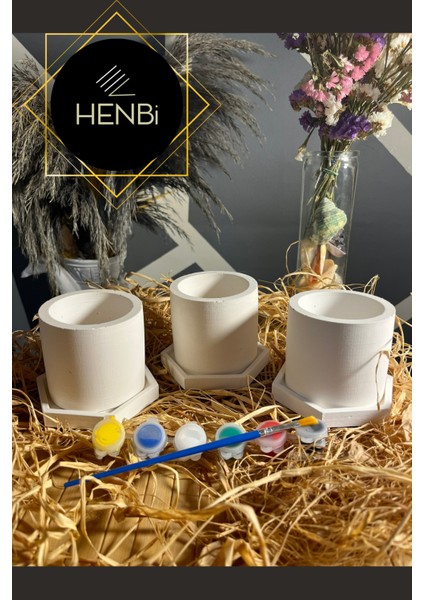 Taş Boyama Seti Küçük Saksı Boyama Seti Anne ve Çocuk Etkinliği Taş Boyama Çocuk Gelişimi