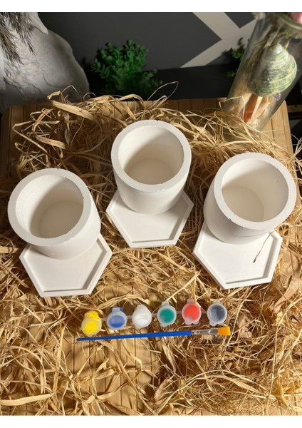 Taş Boyama Seti Küçük Saksı Boyama Seti Anne ve Çocuk Etkinliği Taş Boyama Çocuk Gelişimi fiyatları