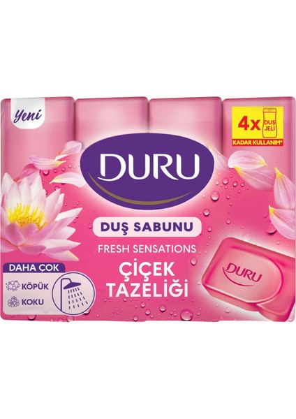 Fresh Duş Sabunu Çiçek Tazeliği 4X150 G 4 Adet