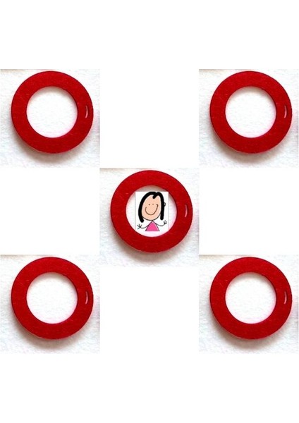 Keçe Figür, Dahiler Sınıfı Vesikalık Çerçeve 13 cm 5 Adet fiyatları