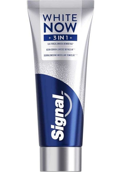 White Now 3ın1 Original Diş Macunu 75 ml 4 Adet