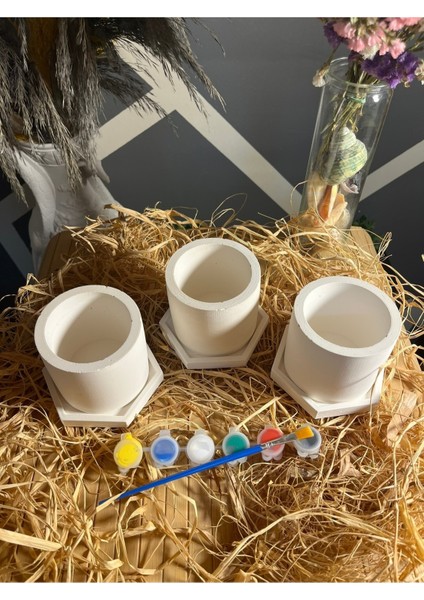 Taş Boyama Seti Küçük Saksı Boyama Seti Anne ve Çocuk Etkinliği Taş Boyama Çocuk Gelişimi modelleri