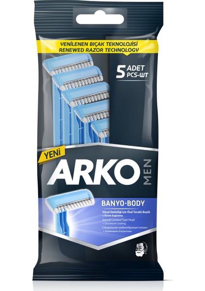 Men Banyo Tıraş Bıçağı 5'li 4 Adet