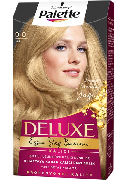 Deluxe Saç Boyası Sarı 9-0 4 Adet