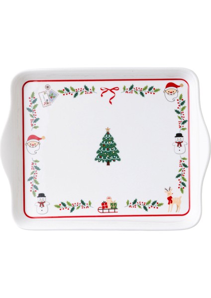 New Bone Dekorlu Sunum Tabağı 22.3 cm