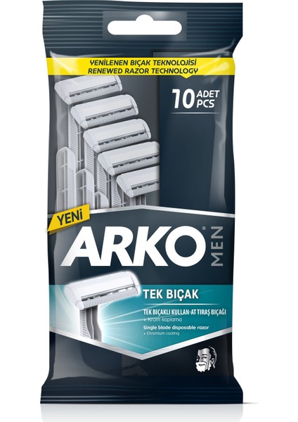 Men Tek Bıçak Tıraş Bıçağı 10'lu 2 Adet