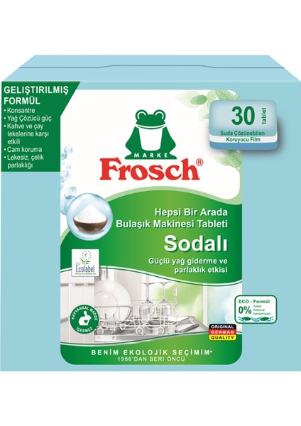 Sodalı Bulaşık Tableti 30 Tablet 540 G 3 Adet