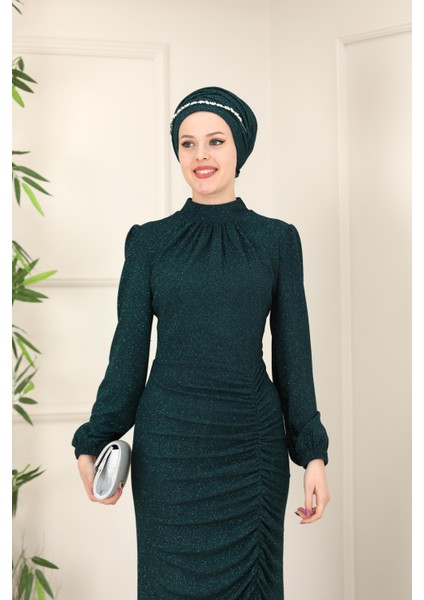 Puantiyeli Rüya Abiye Zümrüt ESM18 modelleri