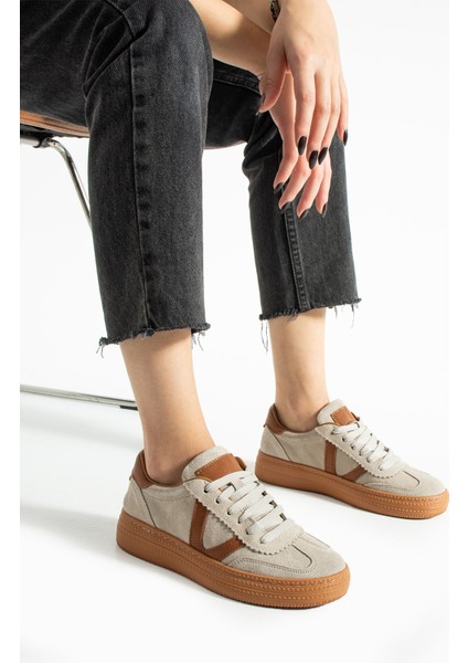 Ceesay Kadın Bej Süet Günlük Ayakkabı