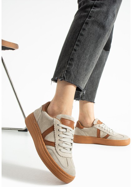 Ceesay Kadın Bej Süet Günlük Ayakkabı modelleri