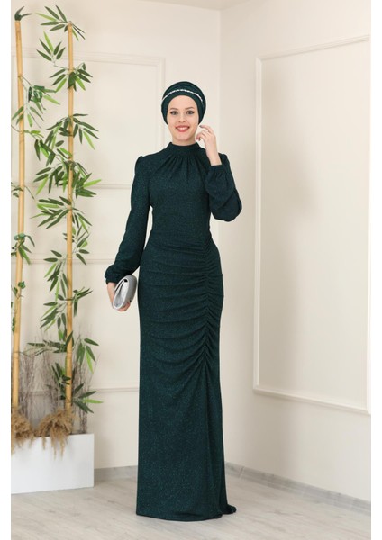 Rüya Abiye Elbise Zümrüt ESM16