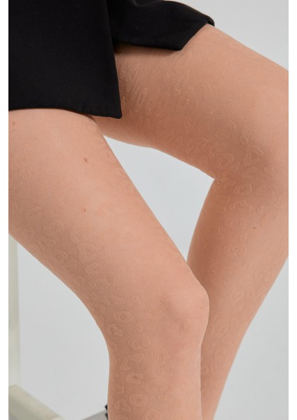 Kadın Leopar Desenli Ince Külotlu Çorap Ten fiyatları