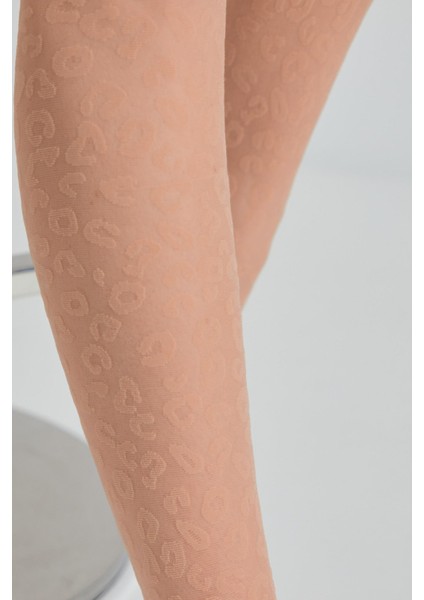 Kadın Leopar Desenli Ince Külotlu Çorap Ten modelleri