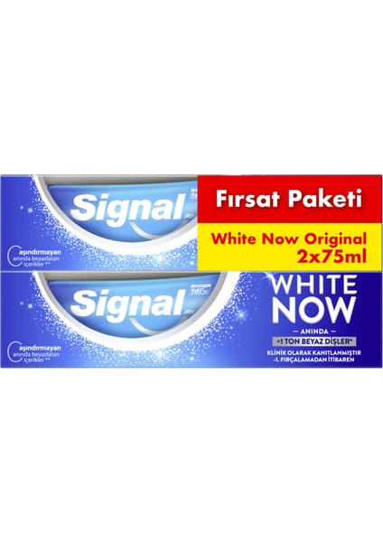 Whıte Now Original Diş Macunu 2X75ML 4 Adet