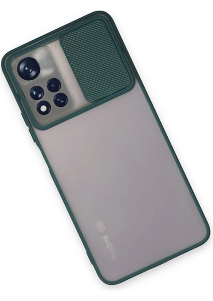 OMR02 Xiaomi Redmi Note 11T Kılıf Palm Buzlu Kamera Sürgülü Silikon - Yeşil modelleri