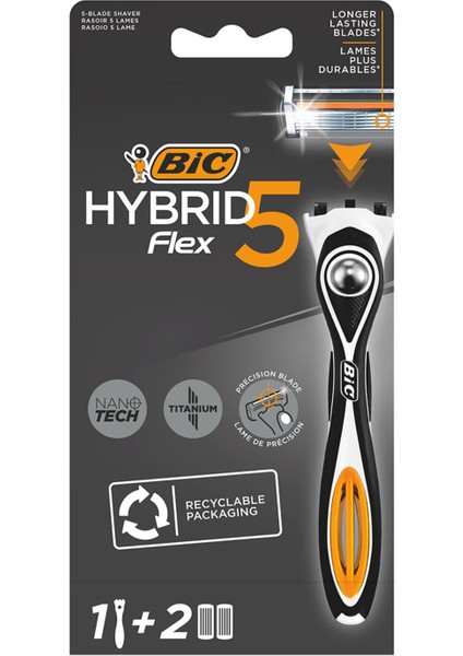 Bıc Hybrid 5 Flex Sistem Tıraş Bıçağı 1 Sap + Yedek Kartuş 4 Adet