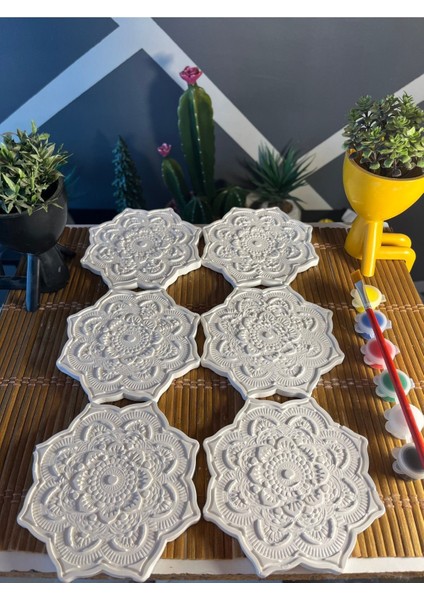 Mandala 4 (6 Adet) (3d) Xxl Taş Boyama Otonom Gelişim Çocuk Etkinliği Taş Boyama Seti Çocuk Gelişimi fiyatları