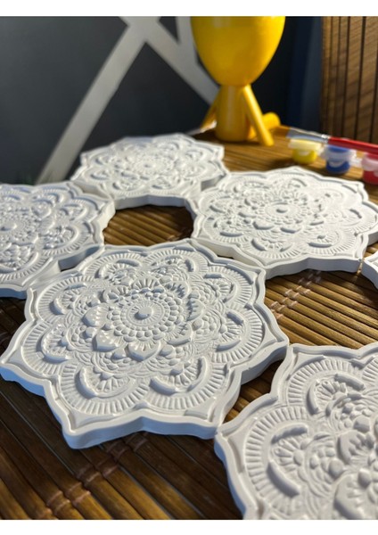 Mandala 4 (6 Adet) (3d) Xxl Taş Boyama Otonom Gelişim Çocuk Etkinliği Taş Boyama Seti Çocuk Gelişimi modelleri