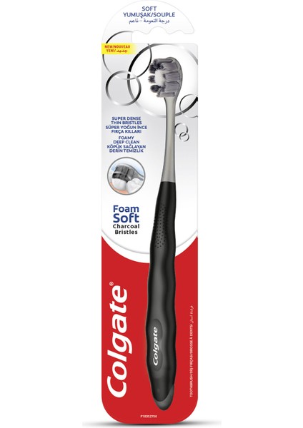 Foam Soft Siyah Diş Eti Masajı Yumuşak Diş Fırçası 4 Adet