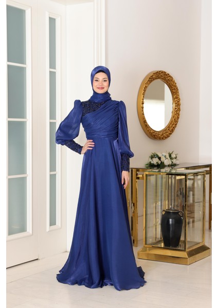 Yağmur Abiye Lacivert SN106