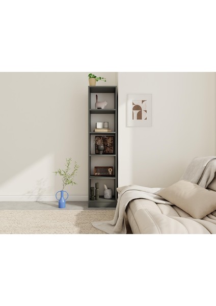 5 Bölmeli Kitaplık Koyugri