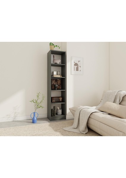 5 Bölmeli Kitaplık Koyugri fiyatları