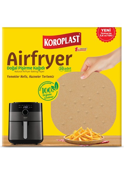 Airfryer Doğal Pişirme Kağıdı 20'li 4 Adet